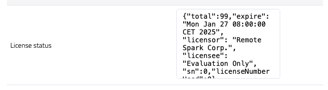 SparkView license status